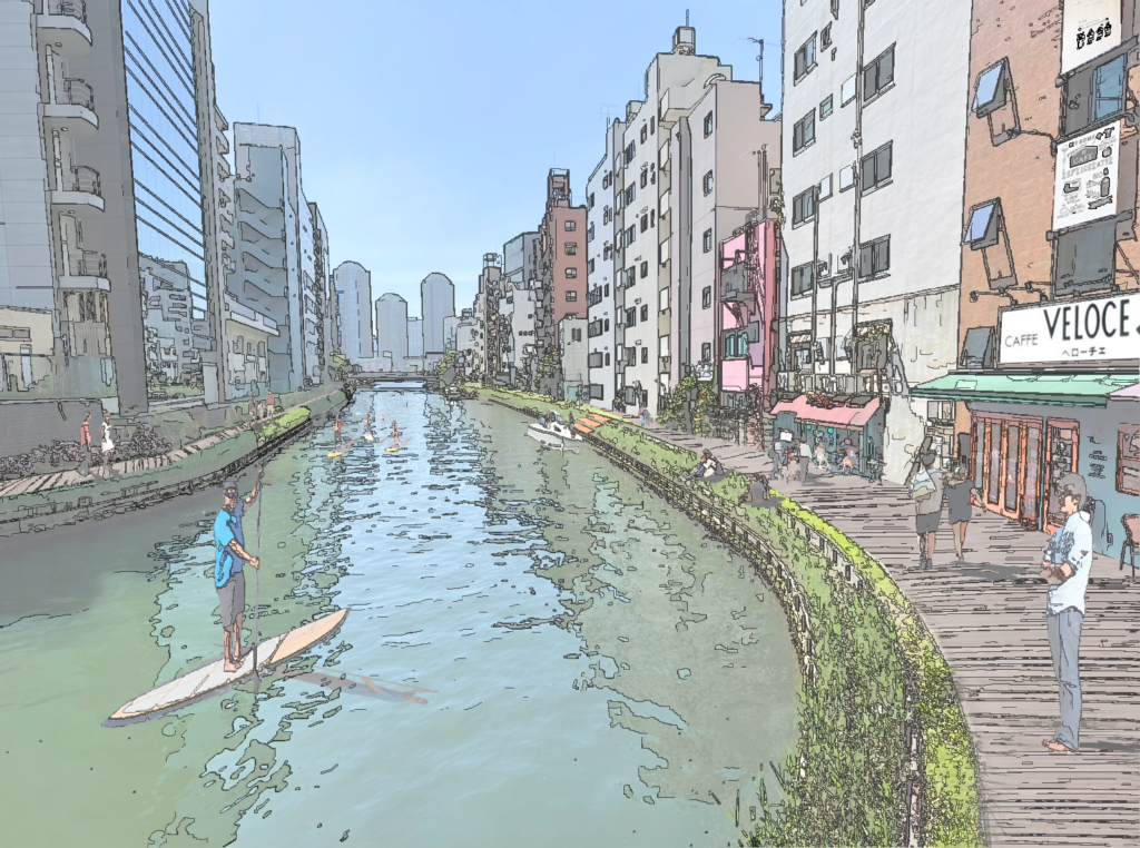 水都東京：亀島川水辺遊歩道設置プロジェクト１：現況・住民意向調査編 | 有限会社エクセイト研究所