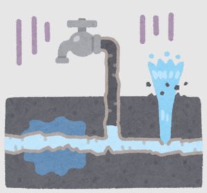 図12．水道管からの漏水