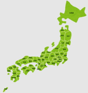 図５．融資対象エリアは日本全国