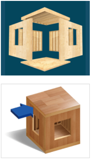図１．木造枠組壁工法のイメージ