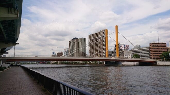 写真15．新大橋：隅田川右岸下流側から撮影