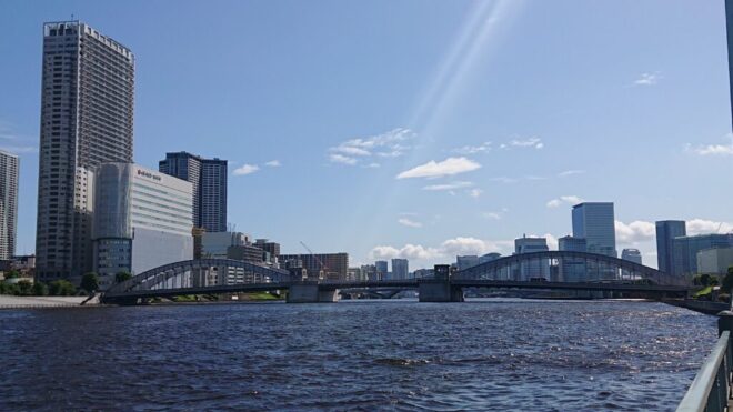 写真36．勝鬨橋：隅田川右岸上流側から撮影
