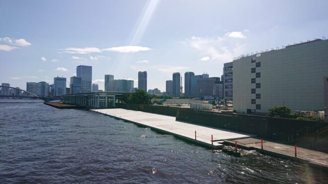 写真43．築地市場解体工事跡：勝鬨橋から撮影