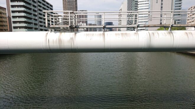 写真41．上船津橋から堂島川上流を臨む