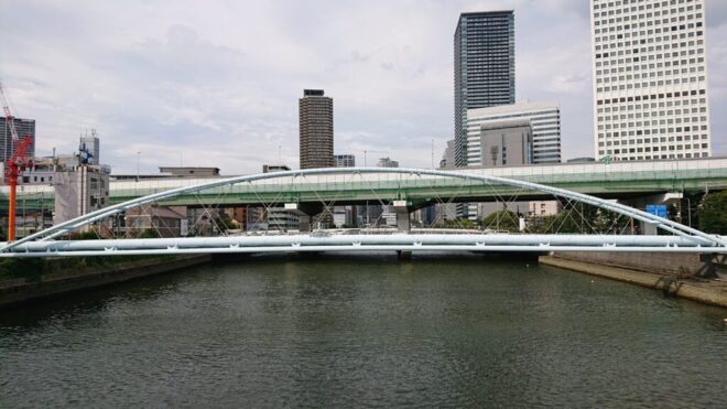 写真45．船津橋から堂島川上流を臨む