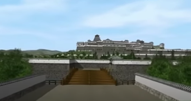図８．津山城京橋口（CG）出所：「よみがえる津山城」