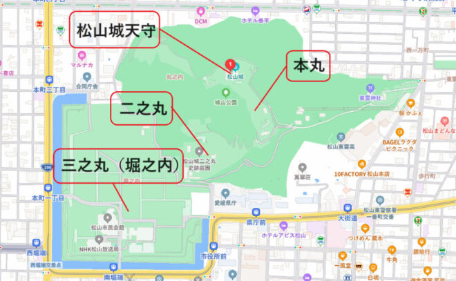 図２．松山城配置図